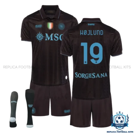 SSC Napoli Højlund 19 Third Kids Replica Kit 25/26 - overview