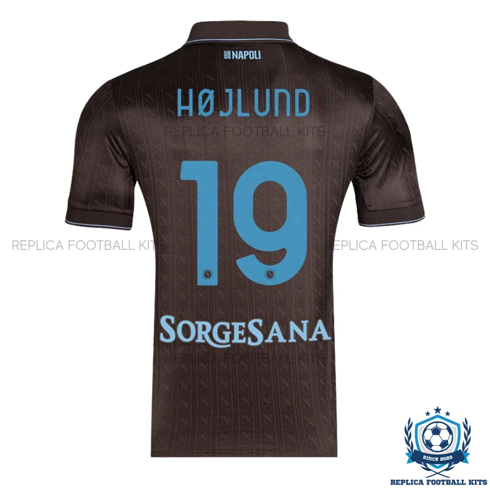 SSC Napoli Højlund 19 Third Men Replica Shirt 25/26 - back view