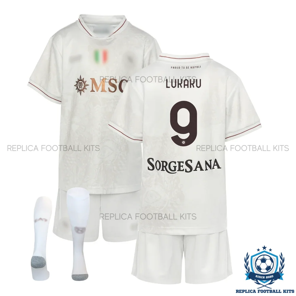 SSC Napoli Lukaku 9 Away Kids Replica Kit 25/26 - overview