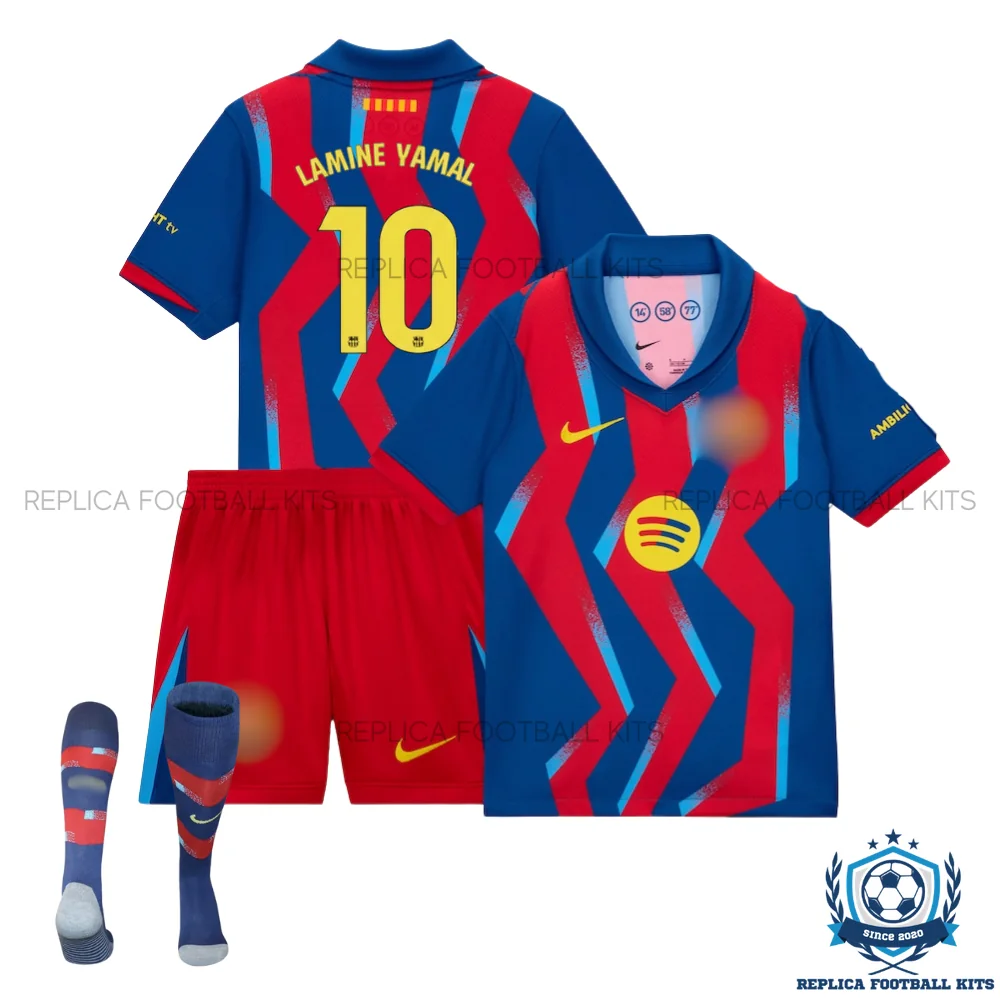 Barcelona LAMINE YAMAL 10 Fourth Kids Replica Football Kit 2025/26