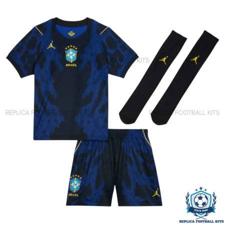 Brazil World Cup 2026 Away Kids Replica Football Kit - Front view