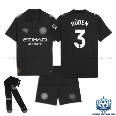 Man City Rúben 3 Away Kids Replica Kit 25/26 - overview