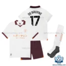 Manchester City Away Kid Replica Football Kit 23/24 DE BRUYNE 17 Printed - overview