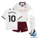 Manchester City Away Kid Replica Football Kit 23/24 GREALISH 10 Printed - overview