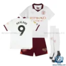 Manchester City Away Kid Replica Football Kit 23/24 HAALAND 9 Printed - overview
