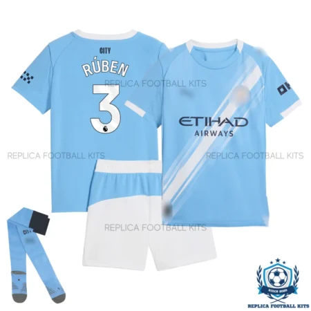 Man City Rúben 3 Home Kids Replica Kit 25/26 - overview