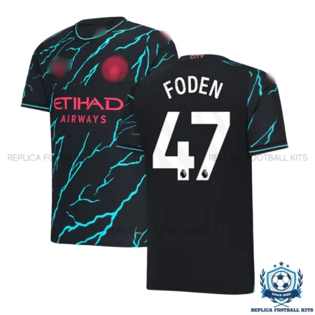 Manchester City Third Men Replica Football Shirt 23/24 FODEN 47 Printed