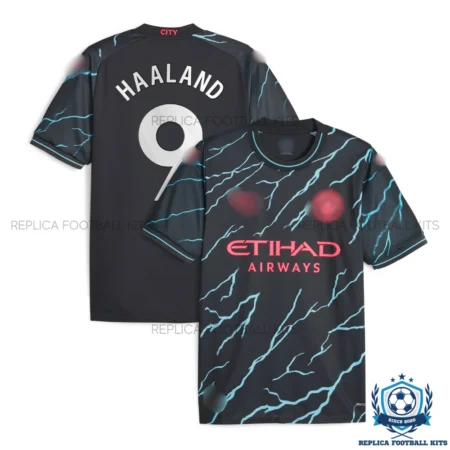 Manchester City Third Men Replica Football Shirt 23/24 HAALAND 9 Printed