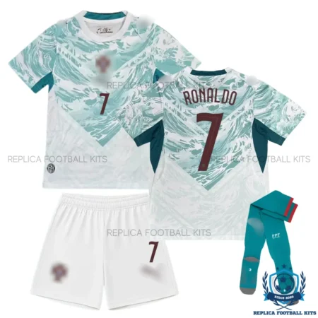 Portugal Ronaldo 7 Away Kids Football Kit 2026 - overview