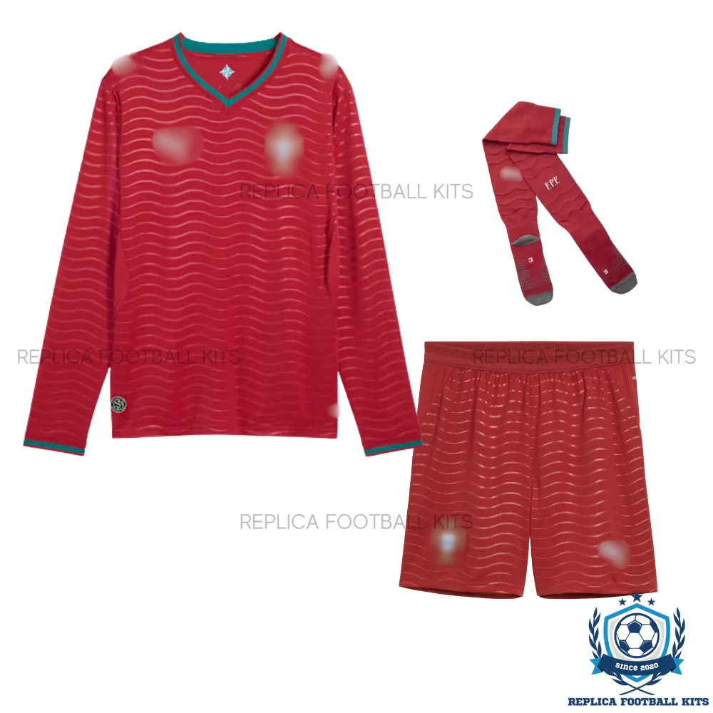 Portugal Home Kids Replica Football Kit 2026 Long Sleeve