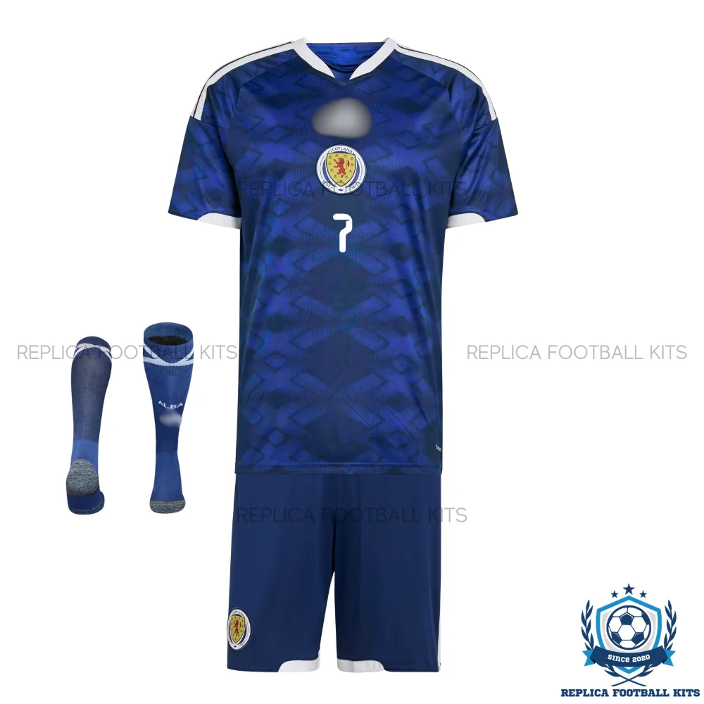 Scotland World Cup MCGinn 7 Home Kids Replica Kit 2026 - front view
