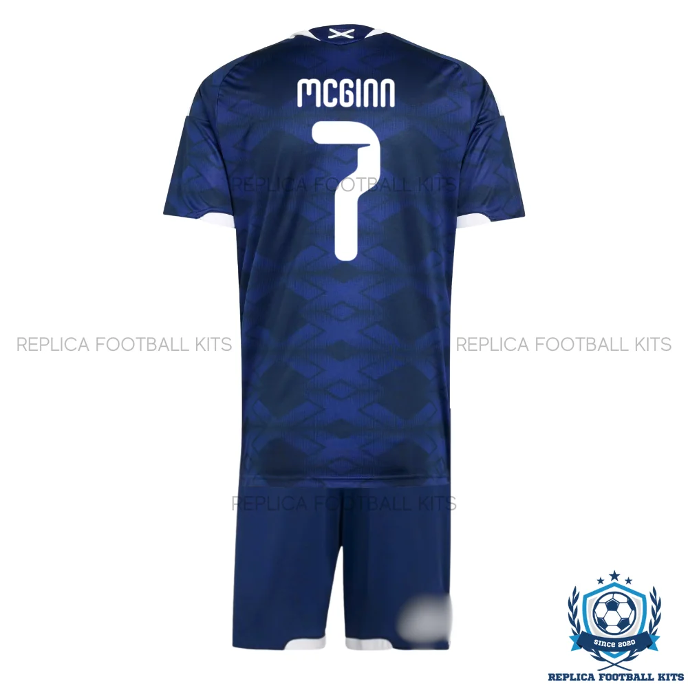 Scotland World Cup MCGinn 7 Home Kids Replica Kit 2026 - back view