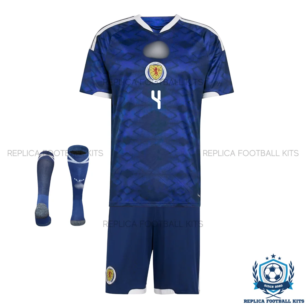 Scotland World Cup McTominay 4 Home Kids Replica Kit 2026 - front view