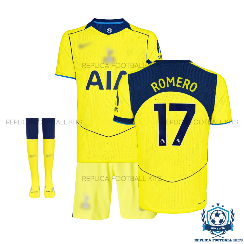 Tottenham Hotspur ROMERO 17 Third Kids Replica Football Kit 2025/26