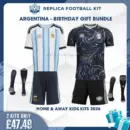 Argentina World Cup 2026 Full Kit Gift Set - Home and Away Kids Football Kits - Over view