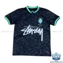 Brazil x Stussy Brazil Black Special Edition Men Replica Football Shirt - front view
