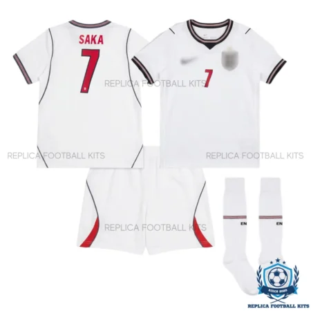 England World Cup 2026 SAKA 7 Home Kid Replica Football Kit - overview