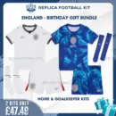 England World Cup 2026 Full Kit Gift Set - Home & Goalkeeper - blur with socks