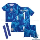 England World Cup 2026 PICKFORD 1 Goalkeeper Kid Replica Football Kit - overview with socks