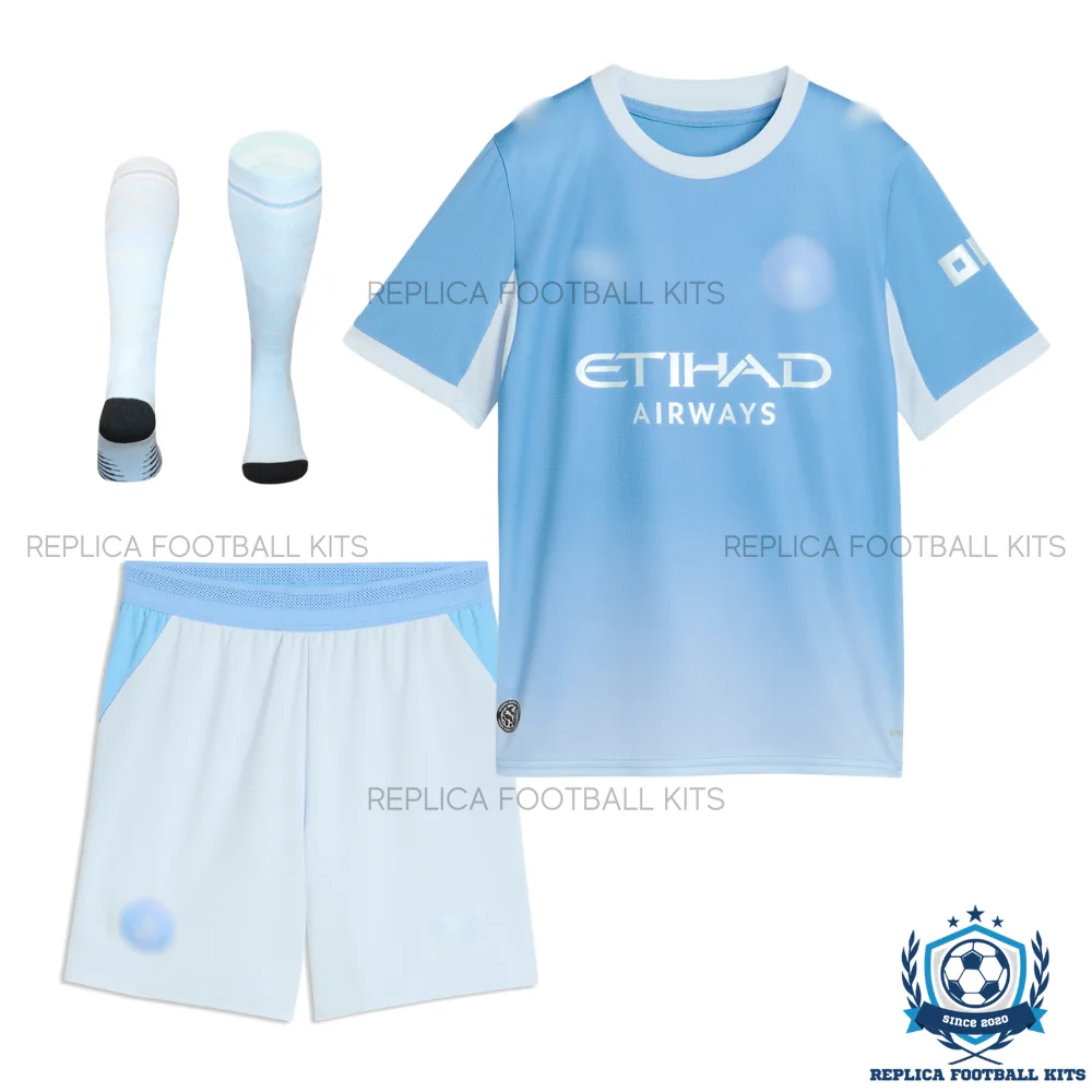 Manchester City Home Kid Replica Kit 26/27 - front view