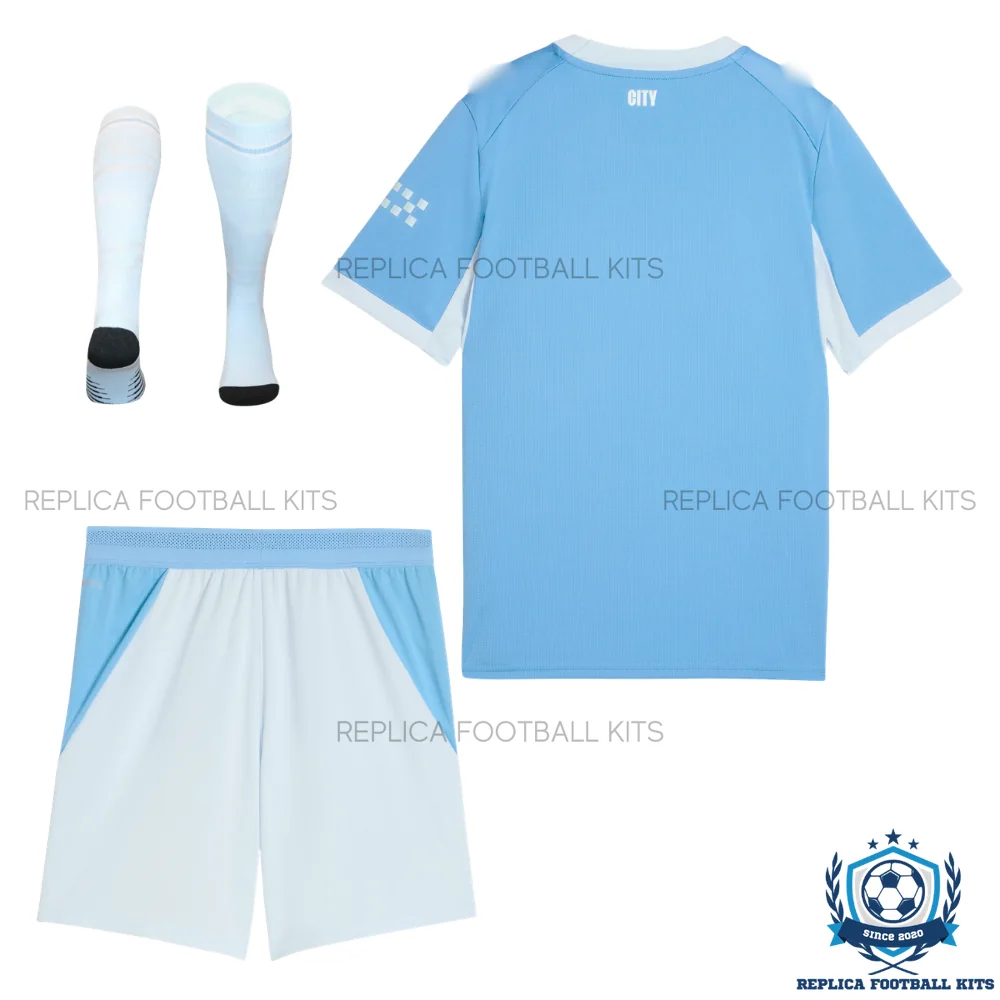 Manchester City Home Kid Replica Kit 26/27 - back view