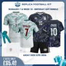 Portugal and Argentina World Cup 2026 RONALDO 7 MESSI 10 Full Kit Gift Set - Away Kids Football Kits - Over view