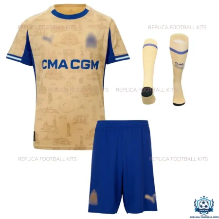 Olympique Marseille Four Kids Replica Kit 25/26 - Front view
