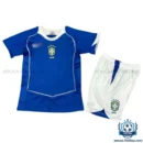 Retro Brazil Away Kids Replica Football Kit 2004 - Front view