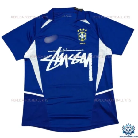 Retro Brazil x Stussy Away Men Replica Football Shirt 2002 -