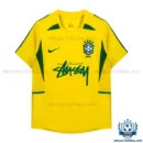 Retro Brazil x Stussy Concept Men Replica Football Shirt 2002 - front view