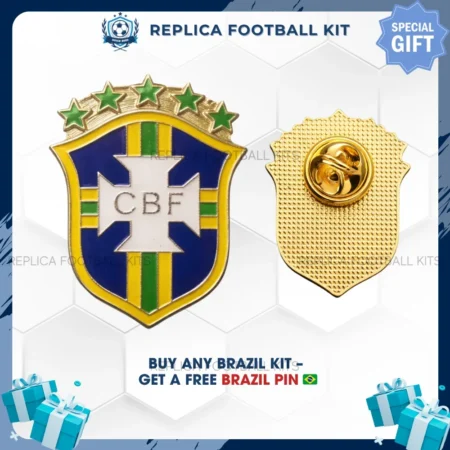 Brazil Football Pin Badge - overview