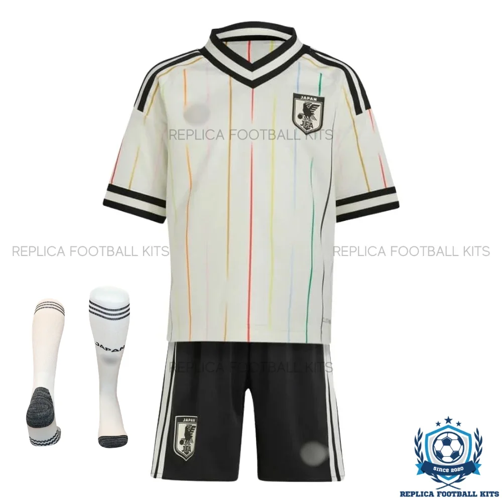 Japan World Cup 2026 Away Kids Replica Football Kit - front view with socks