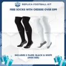 Football Socks – White And Black (2 Pairs)