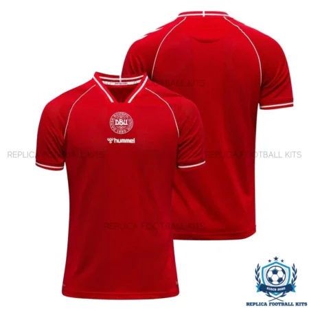 Denmark World Cup 2026 Home Men Replica Football Shirt - Over view