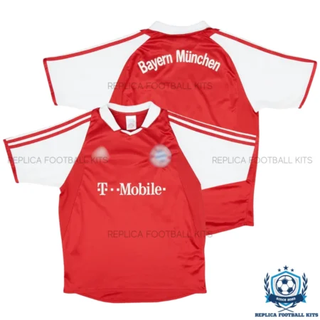 Retro Bayern Munich Home Men Replica Football Shirt 2003/04 - overview