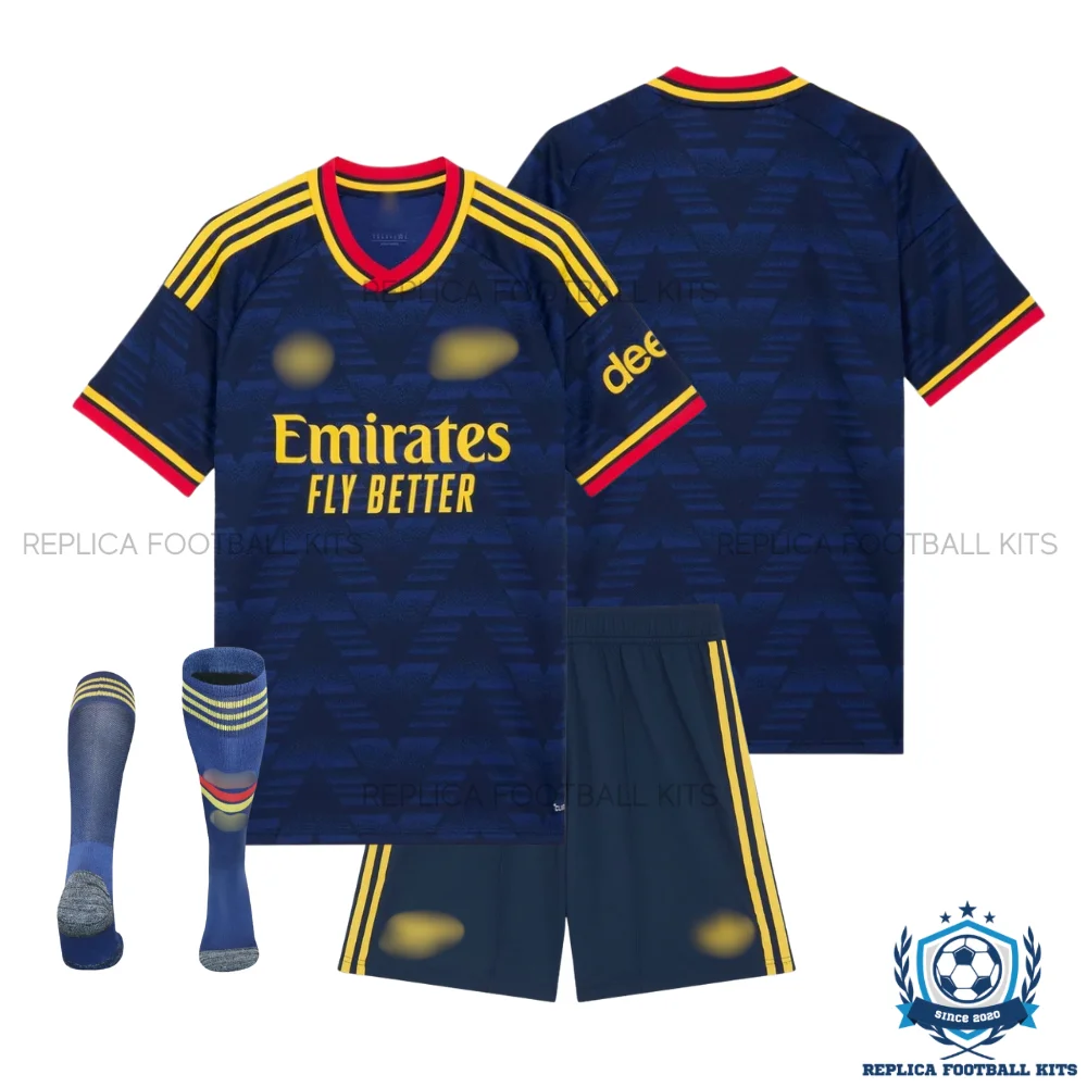 Arsn@l Away Kid Replica Football Kit 2026/27 - over view with socks