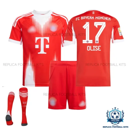 Bayern Munich OLISE 17 Home Kid Replica Football Kit 2025/26 - overview