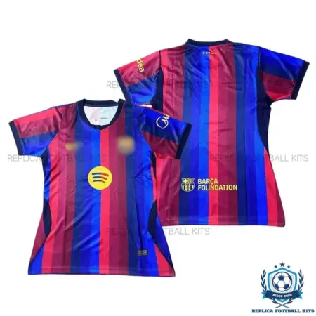 Barcelona Home Women Replica Football Shirt 26/27 - Over view