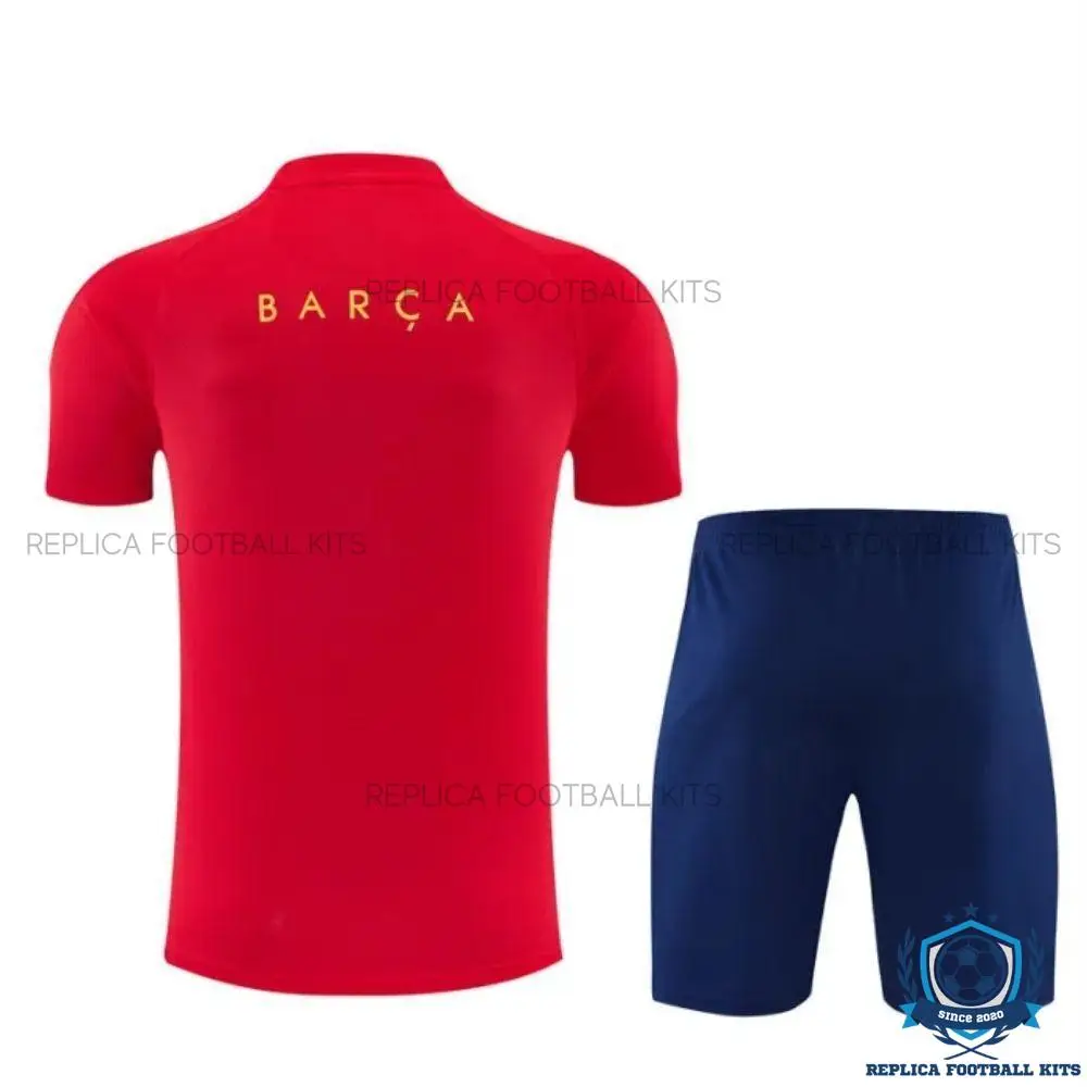 Barcelona Red Training Kid Replica Football Kit 2026/27 - Back view