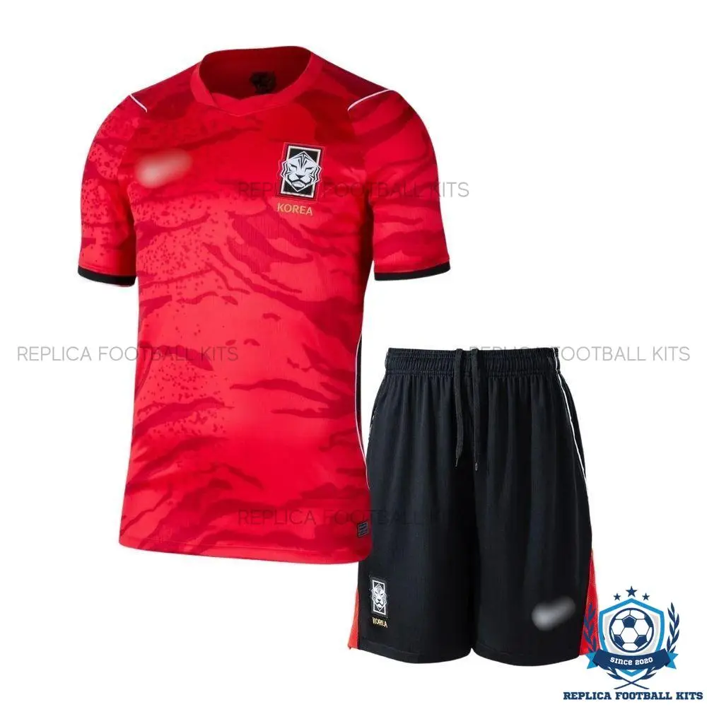 Korea World Cup 2026 Home Kid Replica Football Kit - Front view