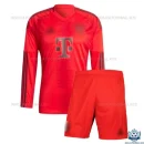 Bayern Munich Home Kids Replica Football Kit 2024/25 Long Sleeve - Front view
