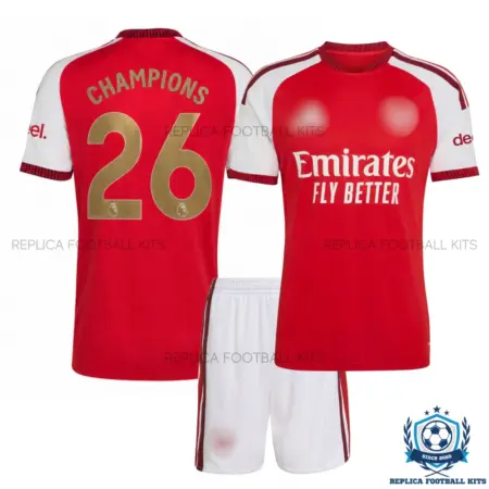 Arsn@l CHAMPIONS 26 Home Kid Replica Football Kit 2026/27 - overview