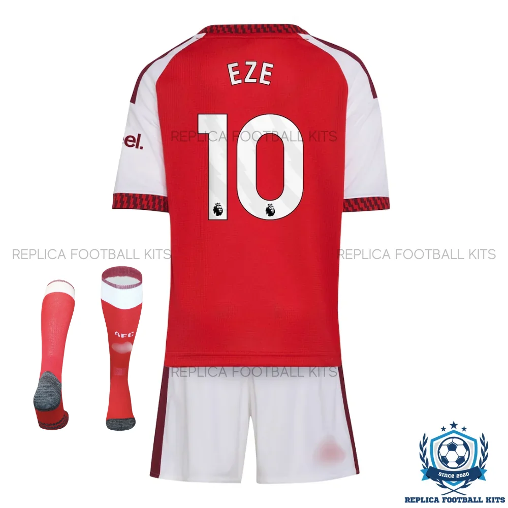 Arsn@l EZE 10 Home Kid Replica Football Kit 2026/27 - front view with socks