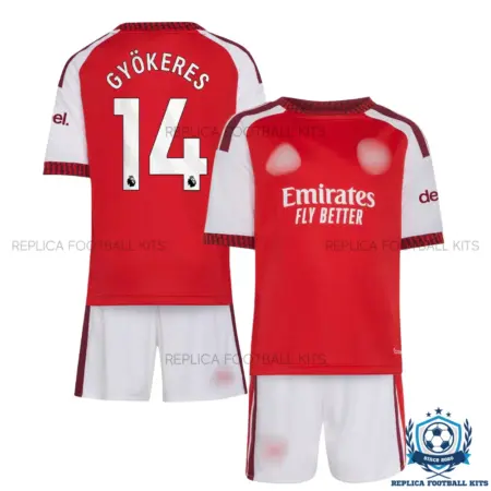Arsn@l GYÖKERES 14 Home Kid Replica Football Kit 2026/27 - overview