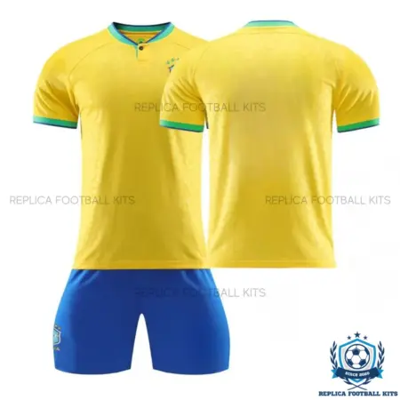 Brazil Home Kid Replica Football Kit 2022 - overview