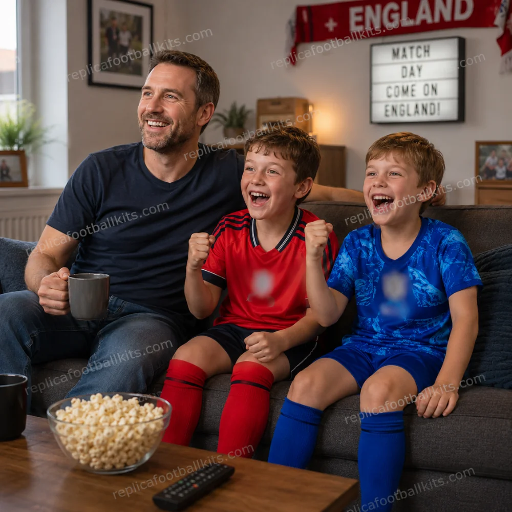 England World Cup 2026 Full Kit Gift Set – Away and Goalkeeper Kids Football Kits - GEN PIC