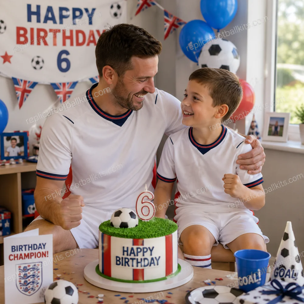 England World Cup 2026 Full Kit Gift Set – Home Dad Shirt & Son Kit - GEN PIC