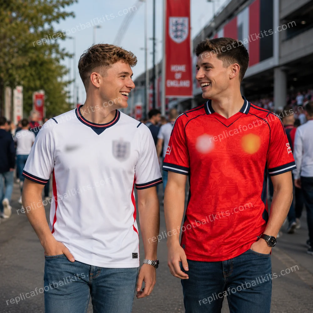 England World Cup 2026 Full Kit Gift Set – Home and Away Men Football Shirts - GEN PIC