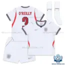 England World Cup 2026 O'REILLY 3 Home Kid Replica Football Kit - overview