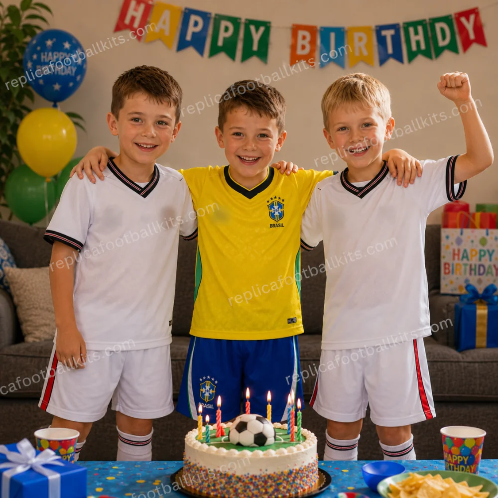 England and Brazil World Cup 2026 Full Kit Gift Set – Home Kids Football Kits (With Socks)- GEN PIC